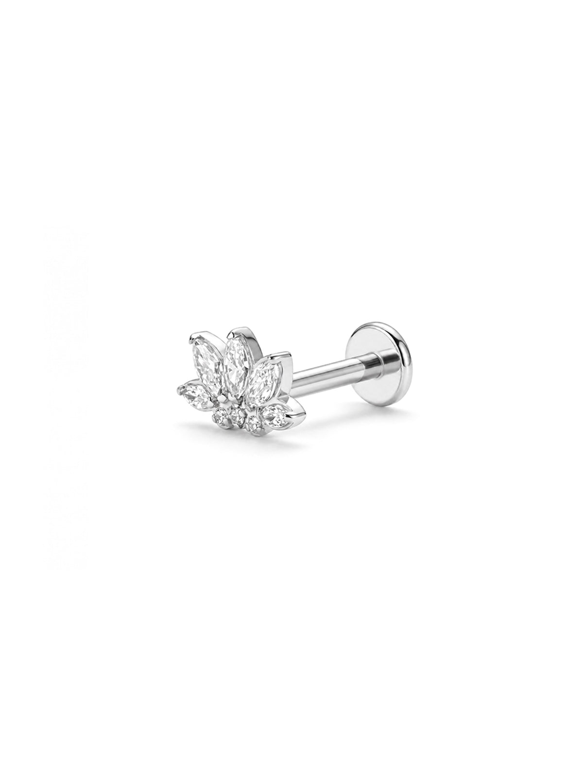 Lotus Layered Petal Stud Earrings – Image 7