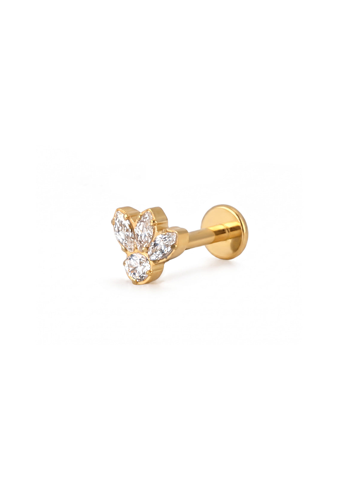 Marquise Four-Petal Stud Earrings – Image 7