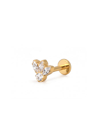 Marquise Four-Petal Stud Earrings – Image 7