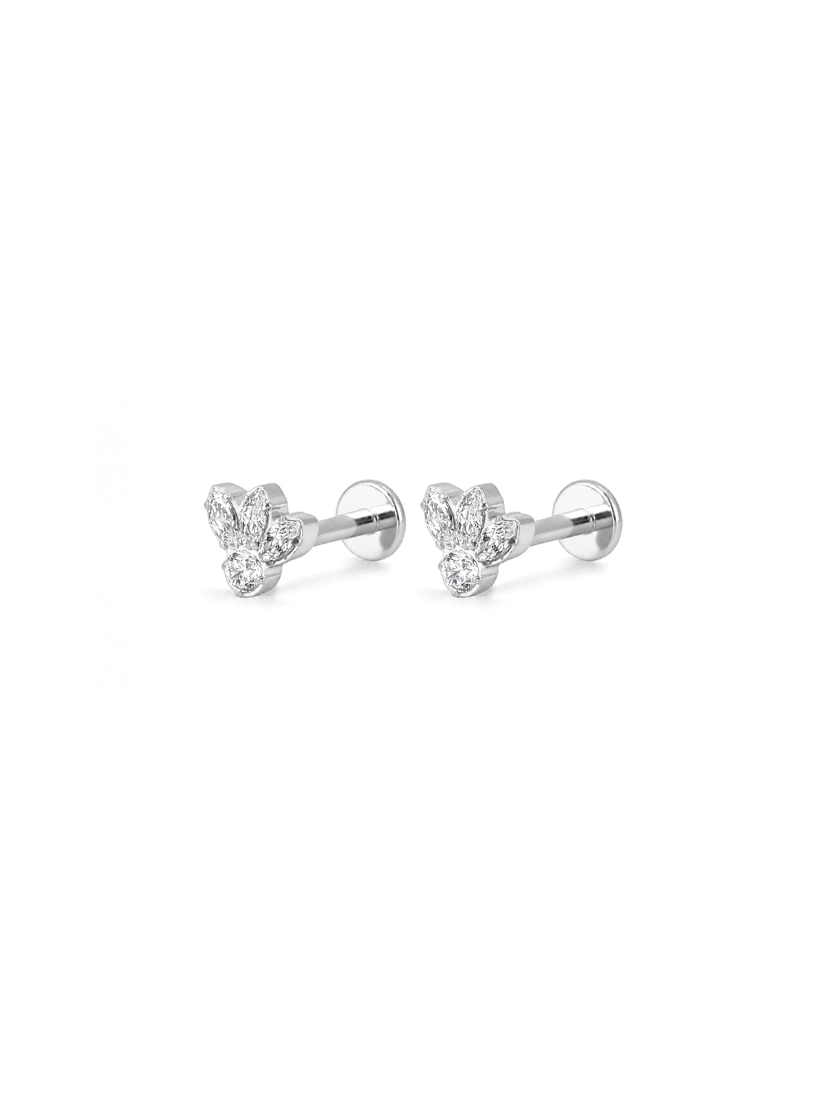 Marquise Four-Petal Stud Earrings