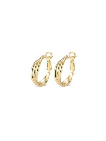 Multi-Twist Layered Hoop Earrings