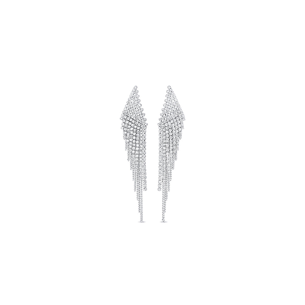 Starfall Tassel Earrings – Silver